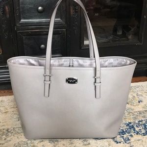 NWOT Michael Kors grey leather bag